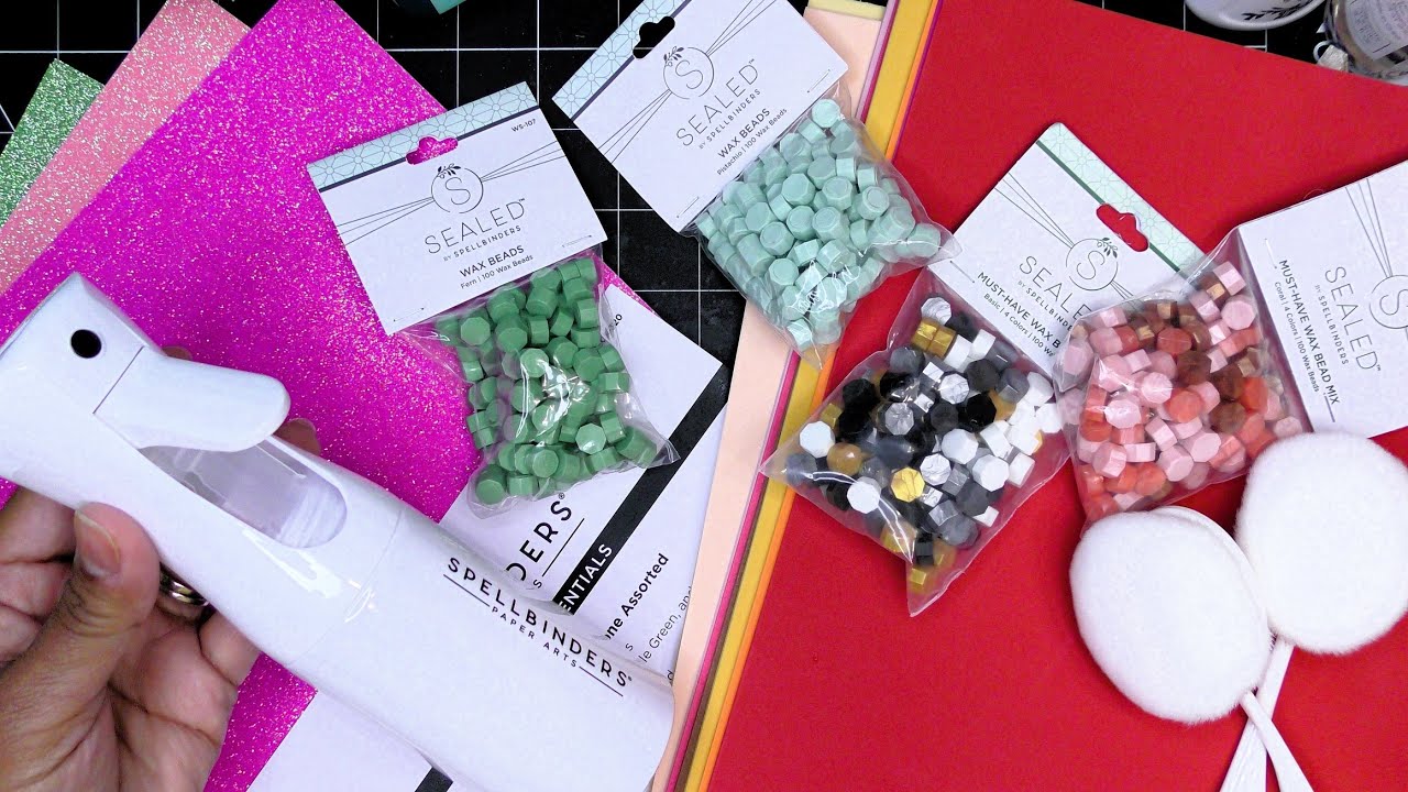 NEW Spellbinders Essential Tools, Wax Bead Colors/Mixes & Glitter Papers/Foam Sheets Releases!