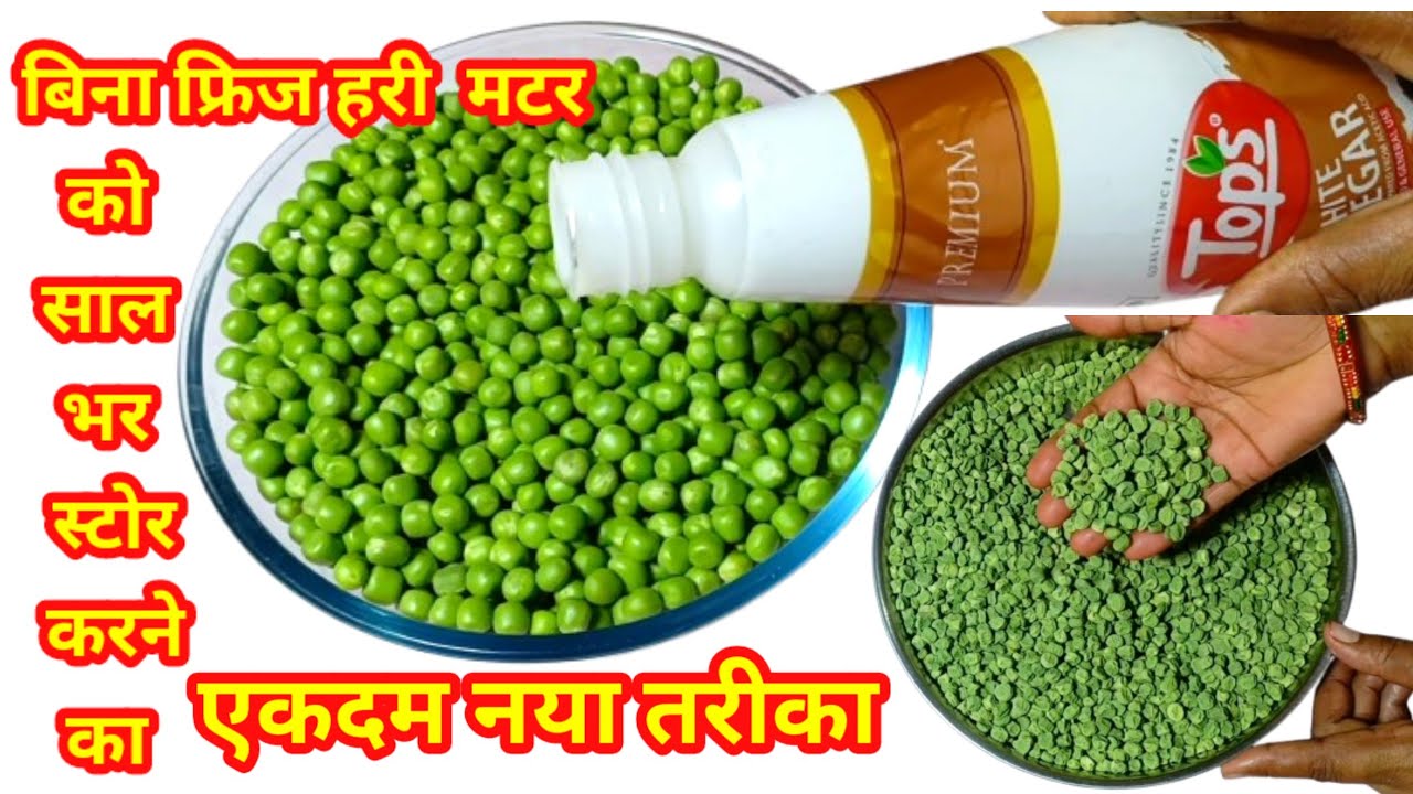 बिना फ्रिज के और बिना उबाले हरी मटर को एक साल के लिए स्टोर करने का एकदम नया तरीका Green peas storage