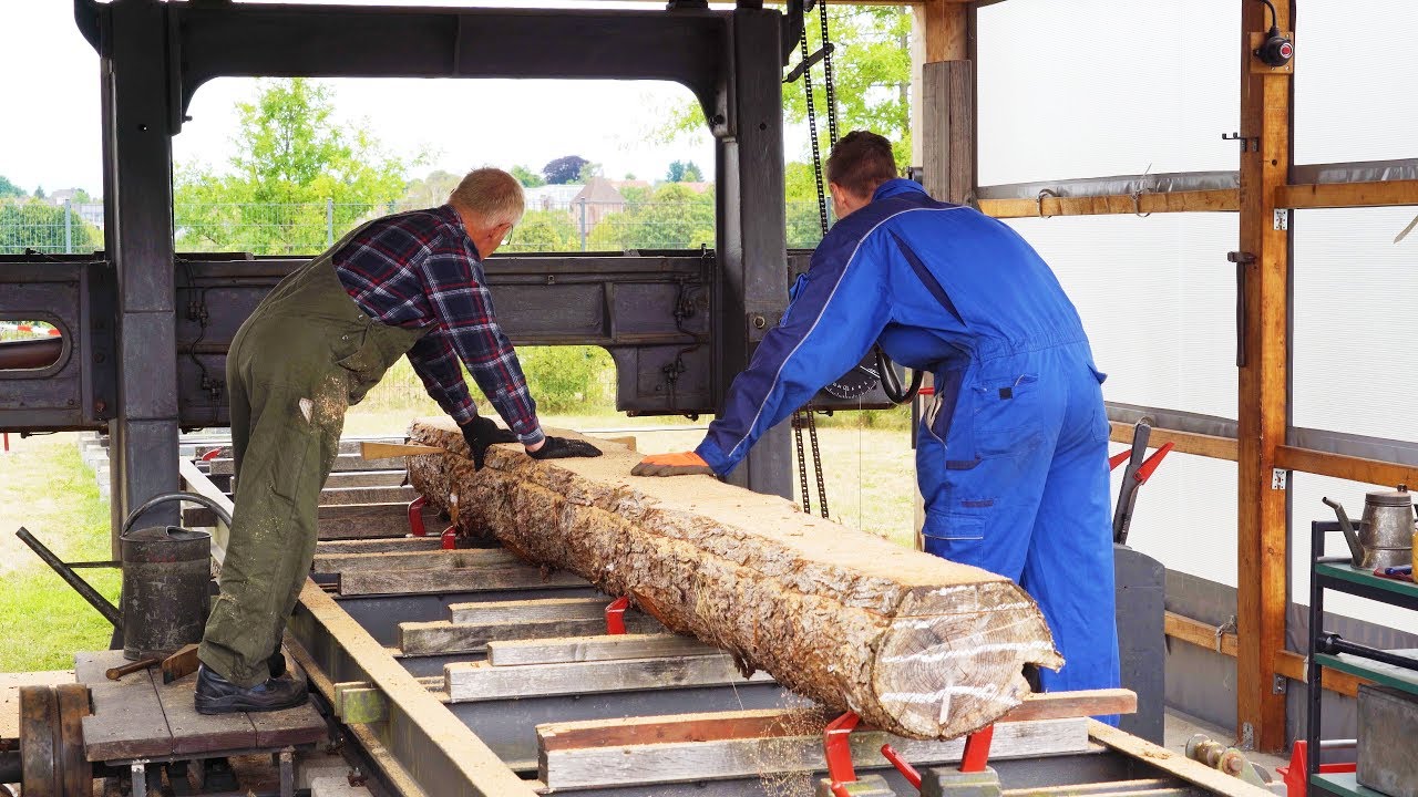 Historic Steam Sawmill in Action