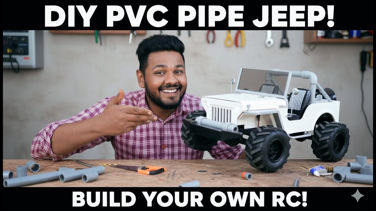 Jeep homemade rc thar pvc pipe