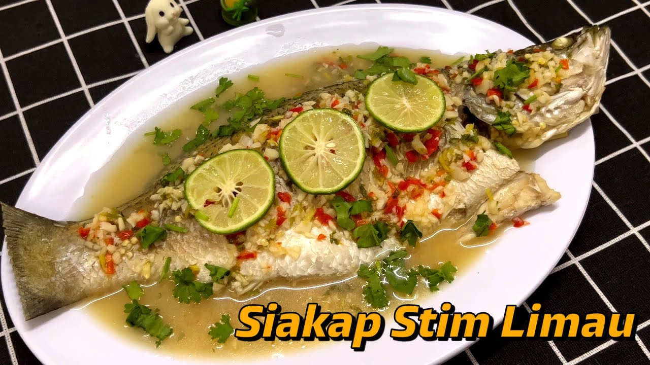 Thai steamed fish with lime ~ Super yummy