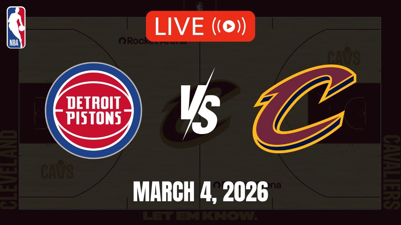 NBA LIVE! DETROIT PISTONS vs CLEVELAND CAVALIERS | 2025-26 NBA SEASON | March 4, 2026 | NBA 2K26