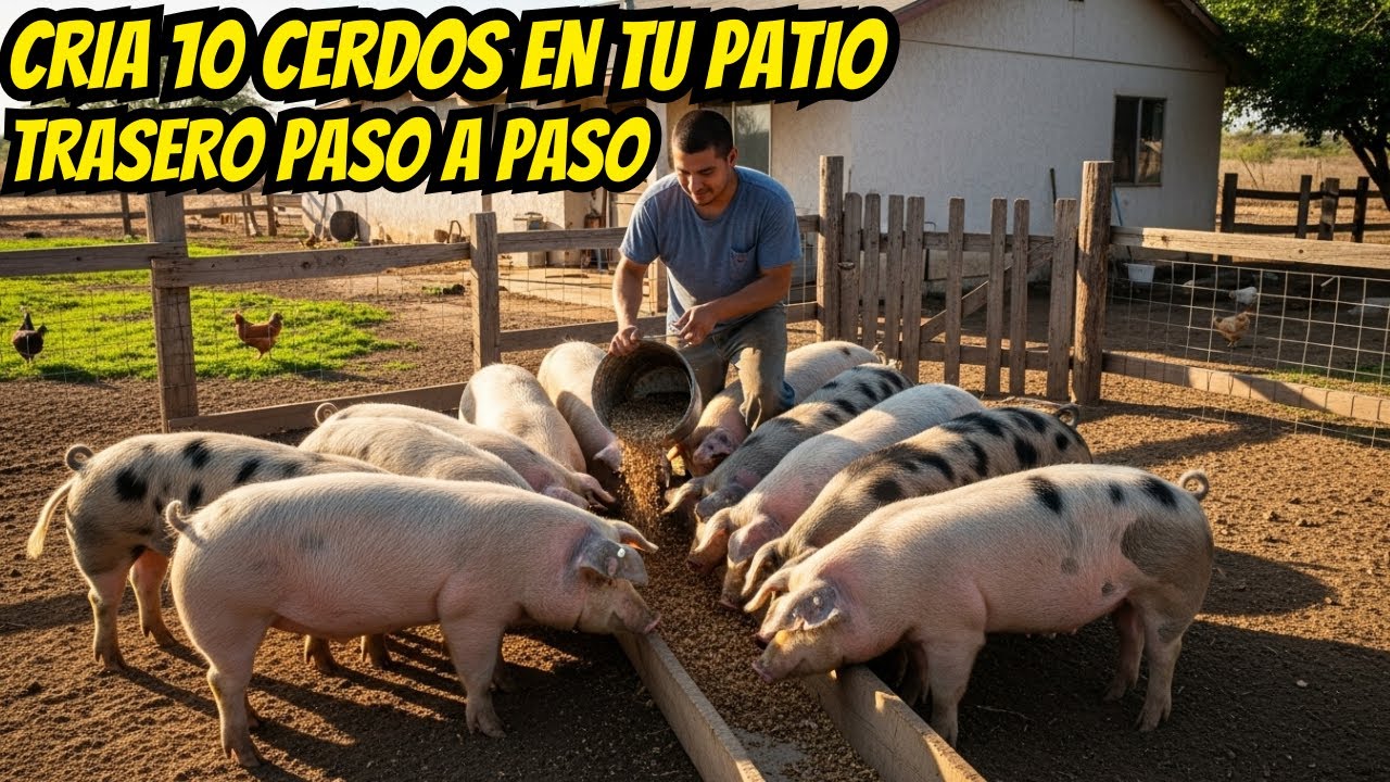Cr&iacute;a 10 cerdos en tu patio trasero  Paso a paso