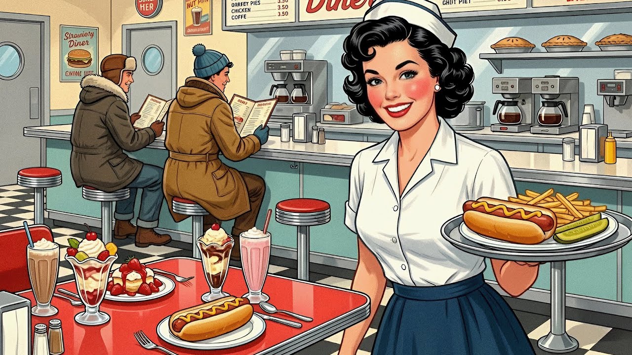 Уютный джаз в стиле закусочной 🍔🎞️ Старый джаз 50-х–60-х годов для отдыха ума (просто слушая)