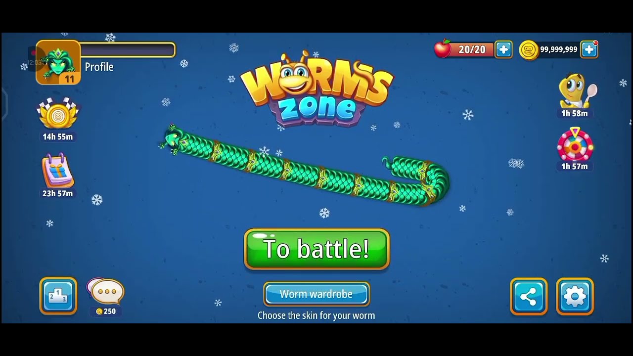 Worms Zone io Biggest Snake New Record 2025| Saamp Wala Game oggy jack 