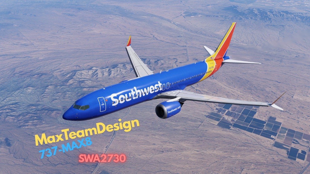 MaxTeamDesign 737-MAX8 || RNAV Y 20R at John Wayne || Vatsim