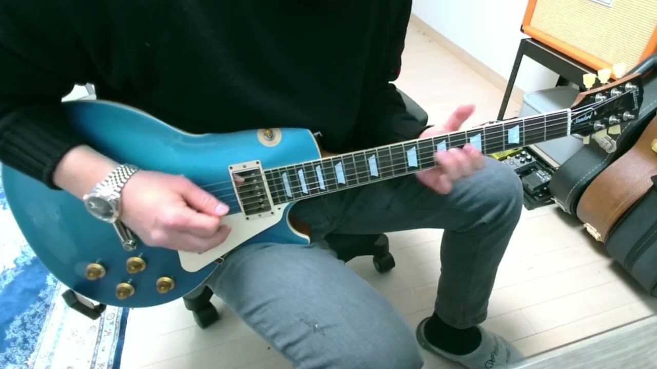 Gary Moore style Blues rock guitar Jam