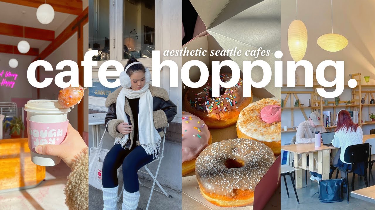 cafe hopping in seattle 🍩 💌 aesthetic cafes, vegan donuts, best coffee shops for working & more 💗