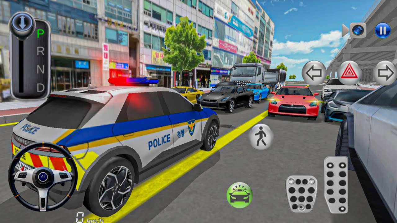 🚦 New update police car Traffic jam on the road 3D driving class android game play 