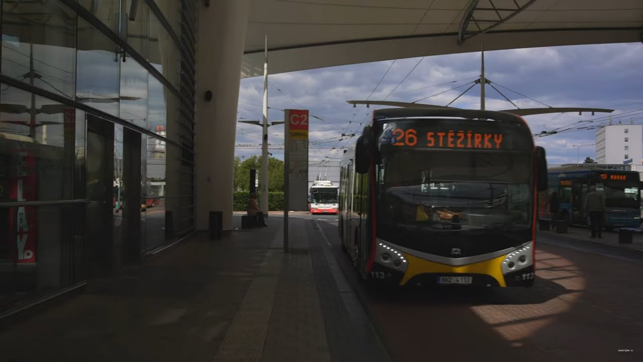 Czech Republic, Hradec Kr&aacute;lov&eacute;, bus 26 ride from Termin&aacute;l HD to Stěžery CIS