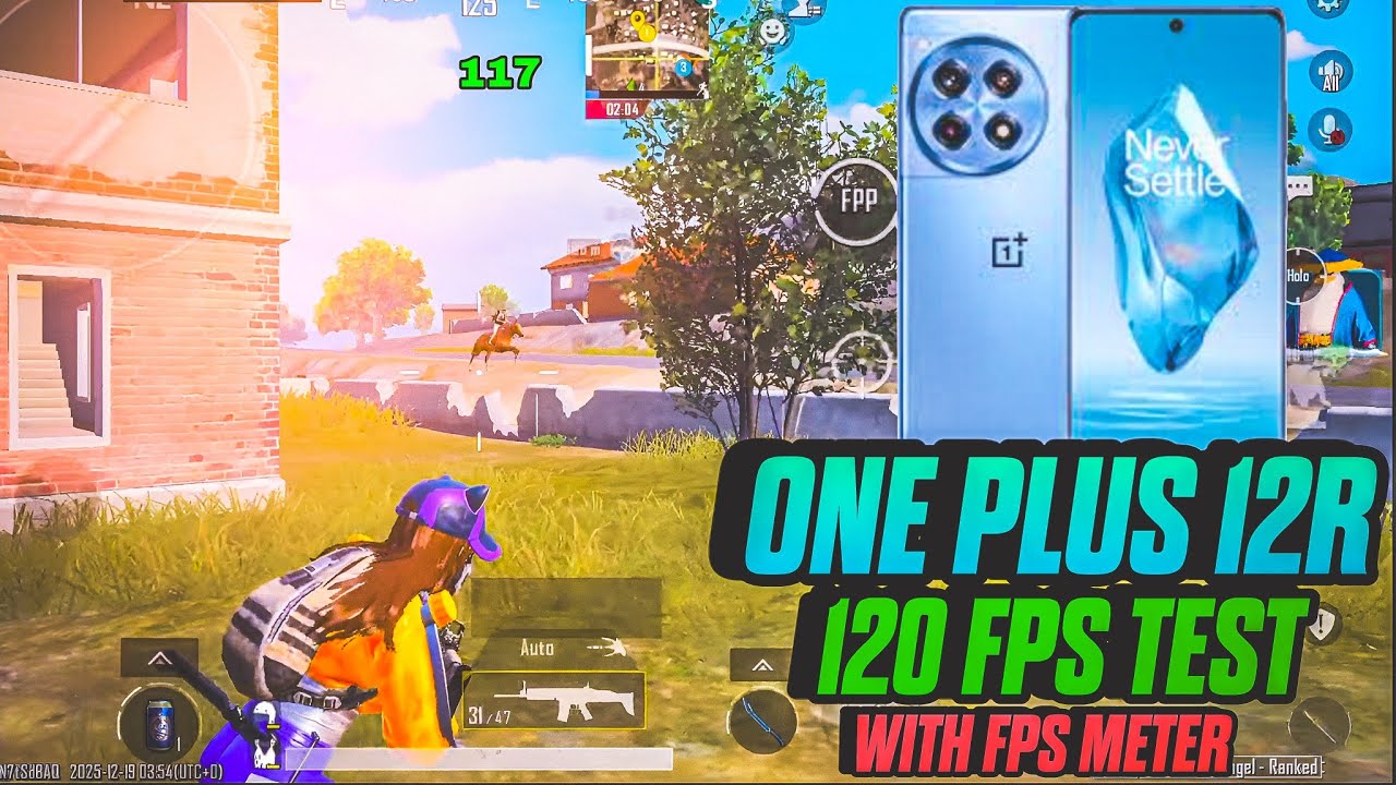 Тест производительности One Plus 12R в играх BGMI/PUBG 💥: стабильность, нагрев и разряд батареи п...