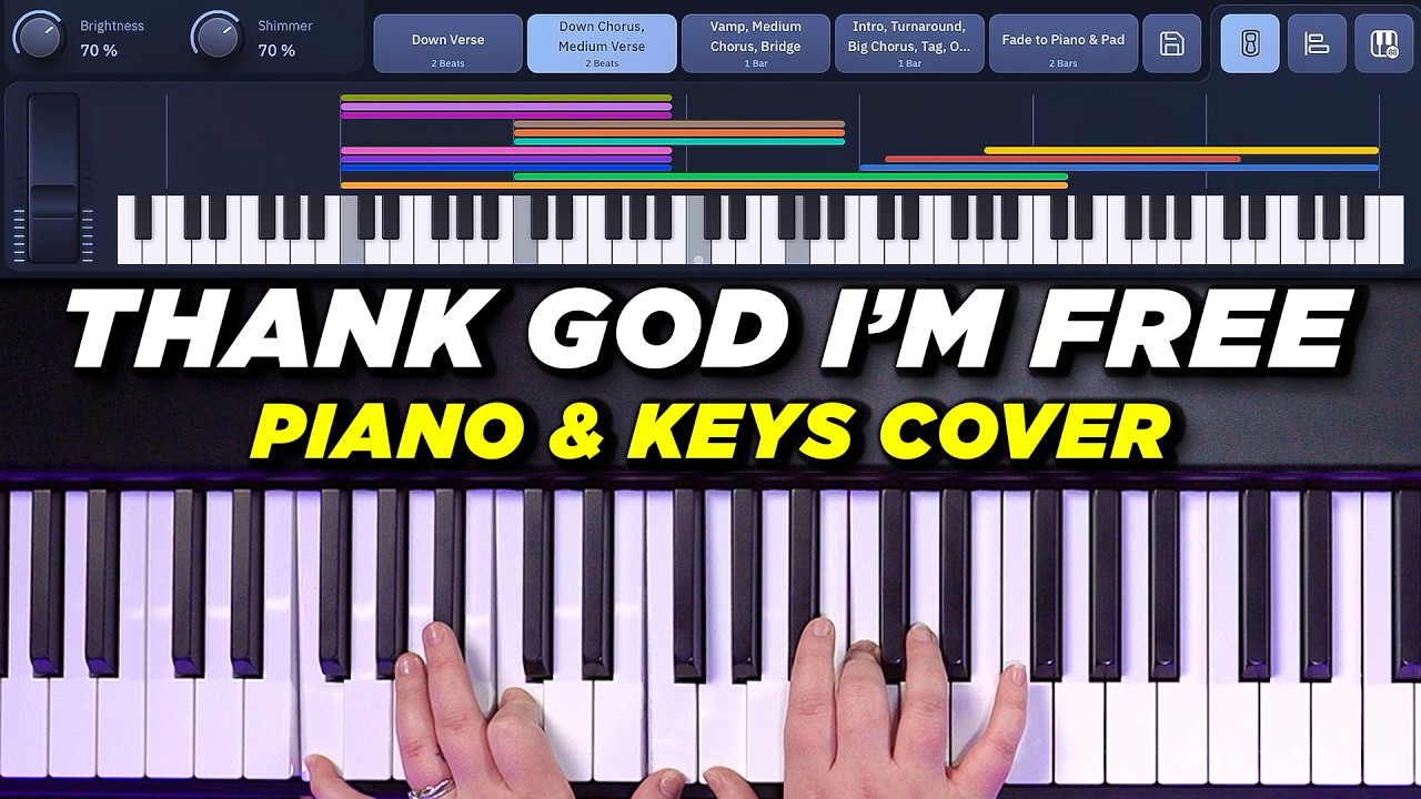 THANK GOD I'M FREE Piano & Keys Playthrough - Elevation Rhythm - Song Specific Patch Sunday Keys