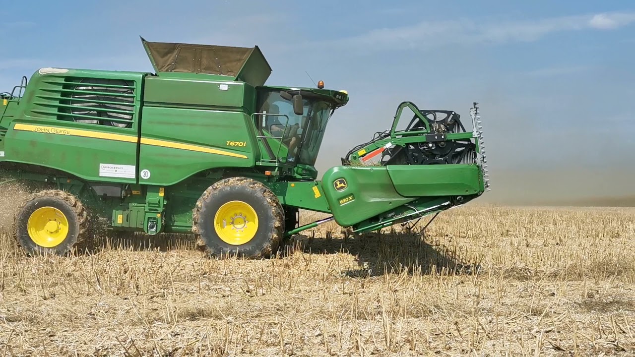 Žatva 2021 Repka olejná 5x JOHN DEERE T670i + JOHN DEERE T670 12.časť