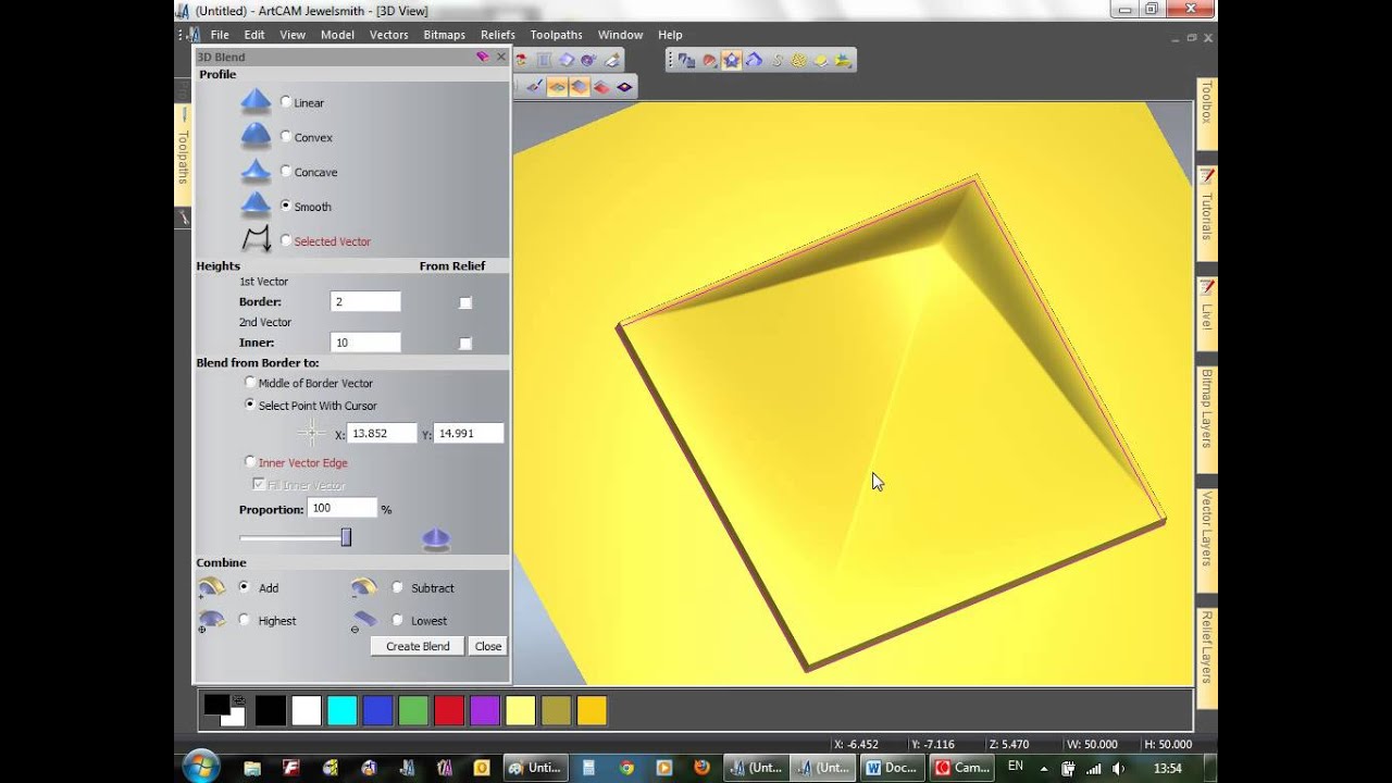 ArtCAM TT Create 3D Blend