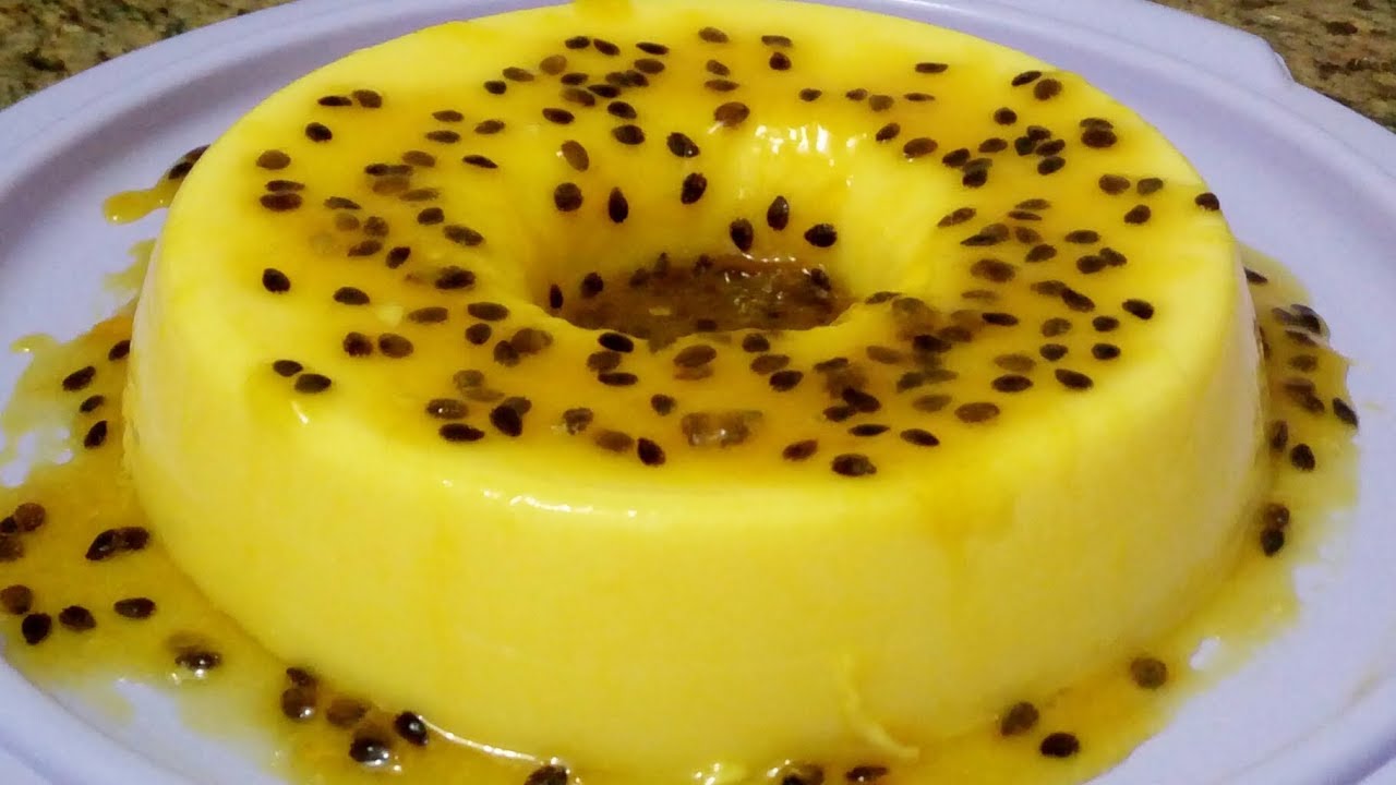APENAS 2 INGREDIENTES PUDIM DE MARACUJÁ + CALDA DE MARACUJÁ, SOBREMESA FÁCIL, PUDIM SEM FORNO