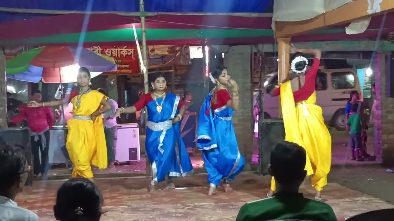#dance  5🟢দূর্গা পূজা - সুন্দর নৃত্য উপস্থাপন - অষ্টমী 📸 #mahishadalom 🌼 জয় মা দূর্গা 🌼Durga Puja 