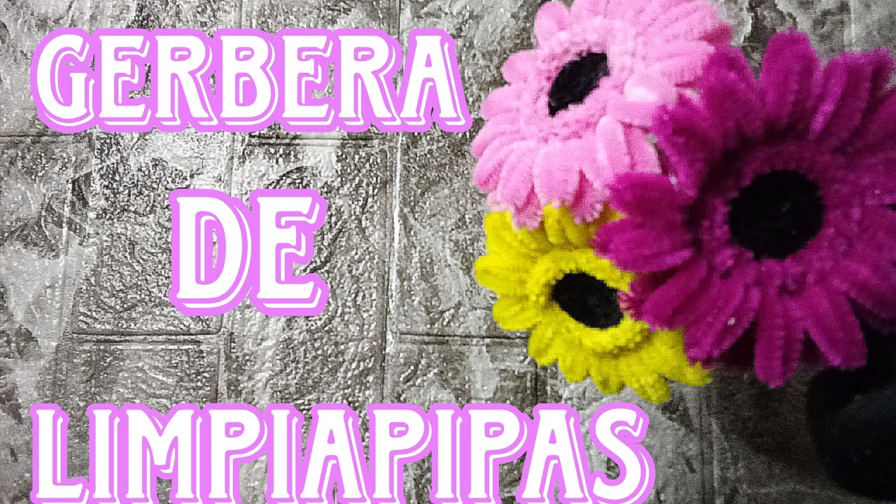 🌼 ¡Te sorprenderá lo fácil que es hacer esta gerbera con limpiapipas!🌼 |Moon tutoriales 