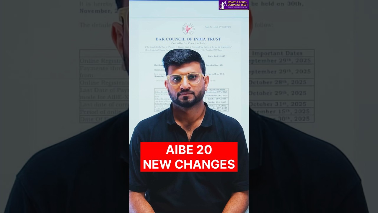 AIBE 20 (New Changes) #aibe #aibe20 #barcouncilofindia #barexam #law