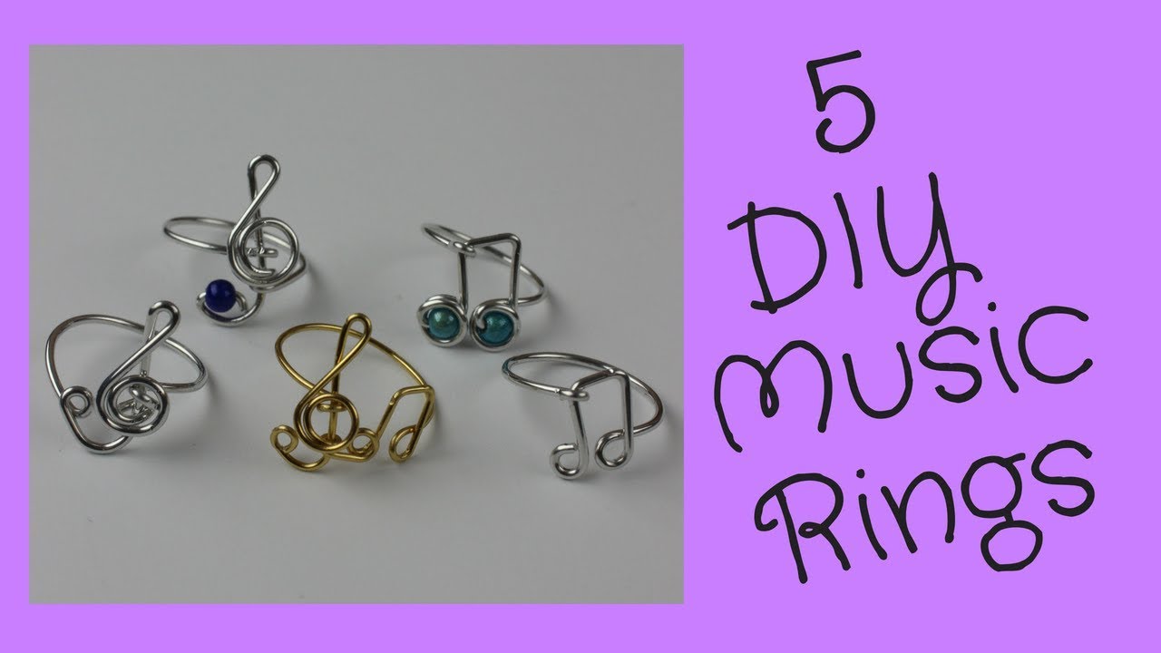 5 DIY Rings with Music Notes Tutorial