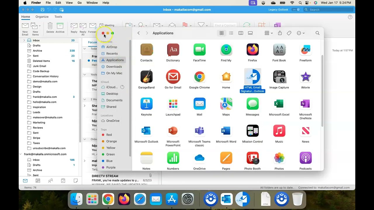 HTML Email Signature Install - Outlook on a Mac