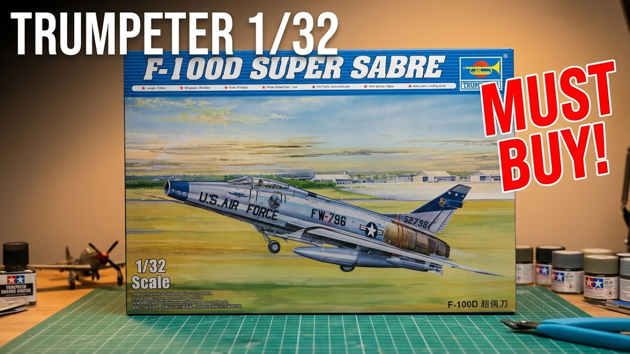 Trumpeter 1/32 F-100D Super Sabre  in box review