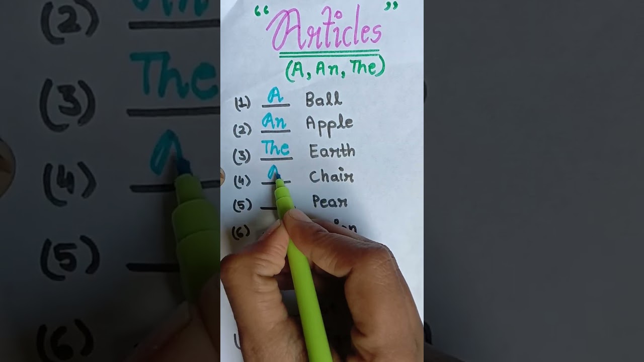 आर्टिकल A An The in English Grammar | A,An,The के इस्तेमाल,याद कर लें नियम |