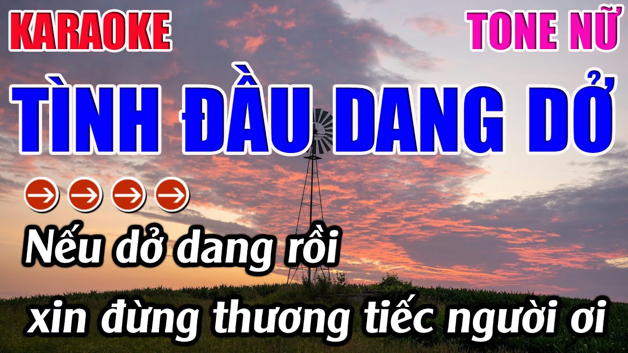 Tình Đầu Dang Dở Karaoke Tone Nữ ( Dm ) Karaoke 9999 - Beat Mới