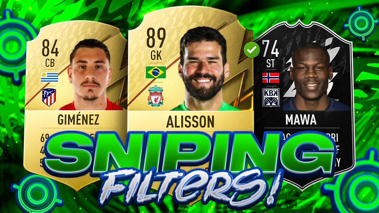 3 Sniping Filters I ALWAYS Use To Make PROFIT In FIFA 22