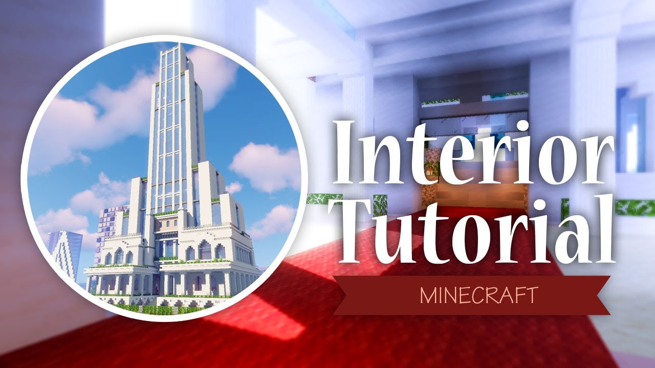 【マインクラフト】ビル型結婚式場の内装の作り方(モダン建築)