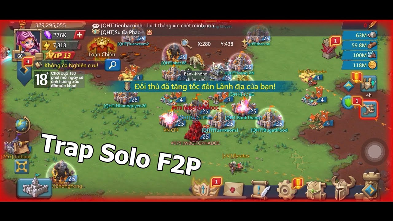 Trap Solo 300m F2P | Bắt Tướng Full Champ 12 - Lords Mobile