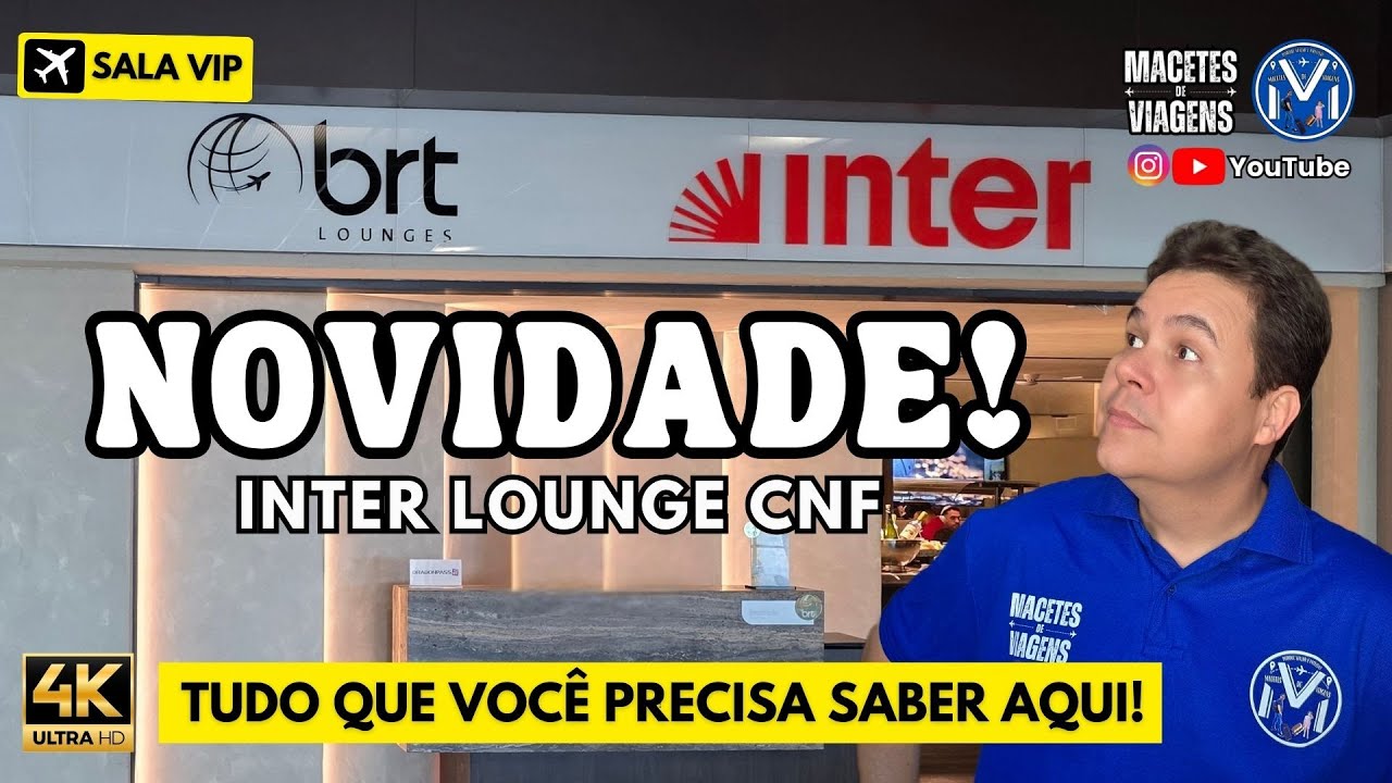 SALA VIP BANCO INTER EM CONFINS 🍺 TOUR COMPLETO DA SALA EM CONVÊNIO COM A BRT LOUNGES LADO AR! ✈️