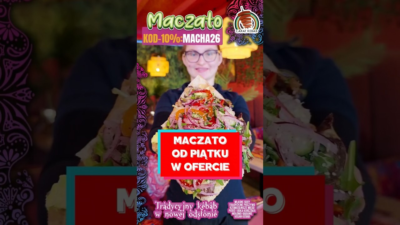 Maczato, limitowany kebab z sosem matcha 🤤 Już od piątku w ofercie 😁