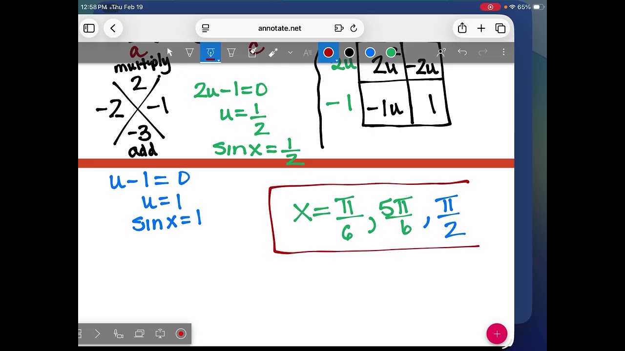 2/19 PC 7.3 day 2 solving trig equations