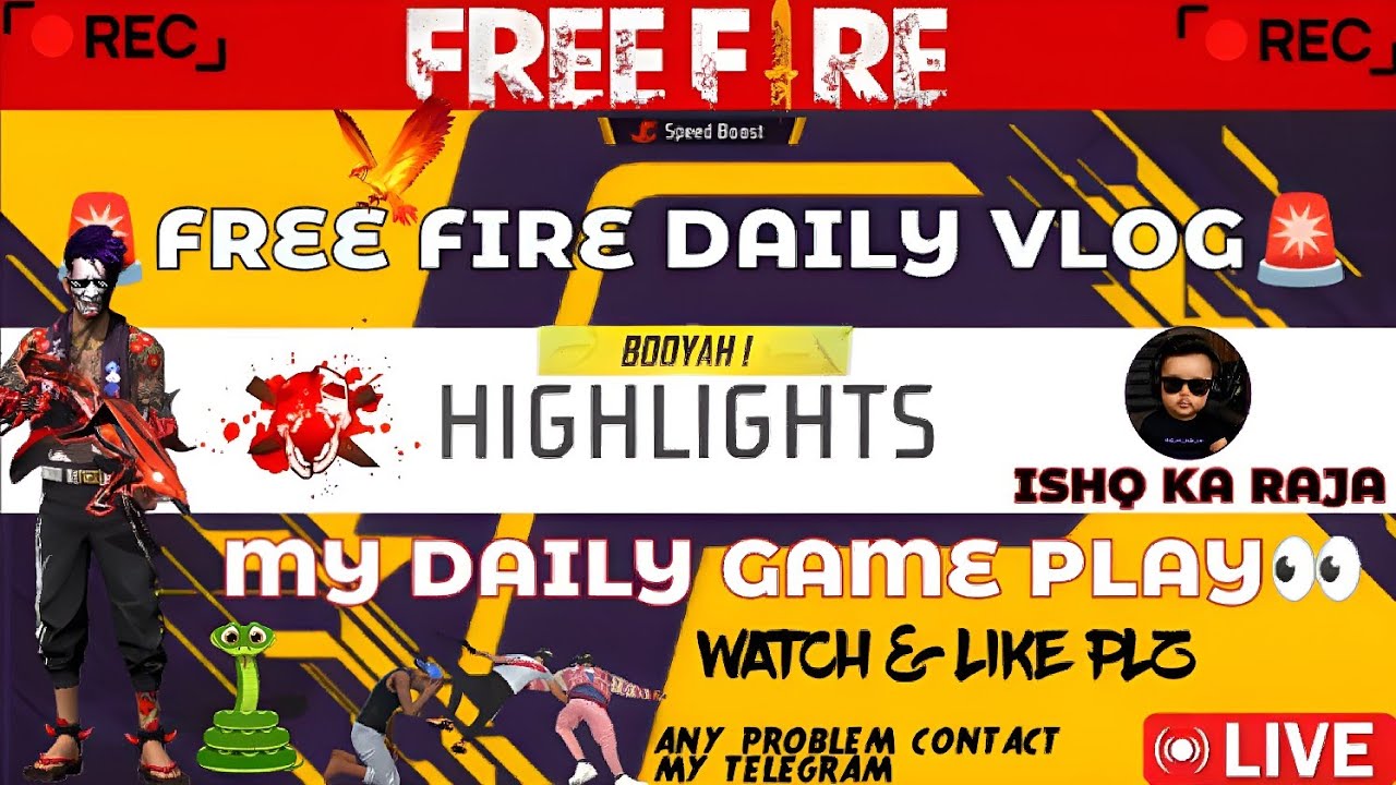 FREE FIRE LIVE GAMEPLAY 🎦 | Free Fire Game Play | Dailey Vlog |