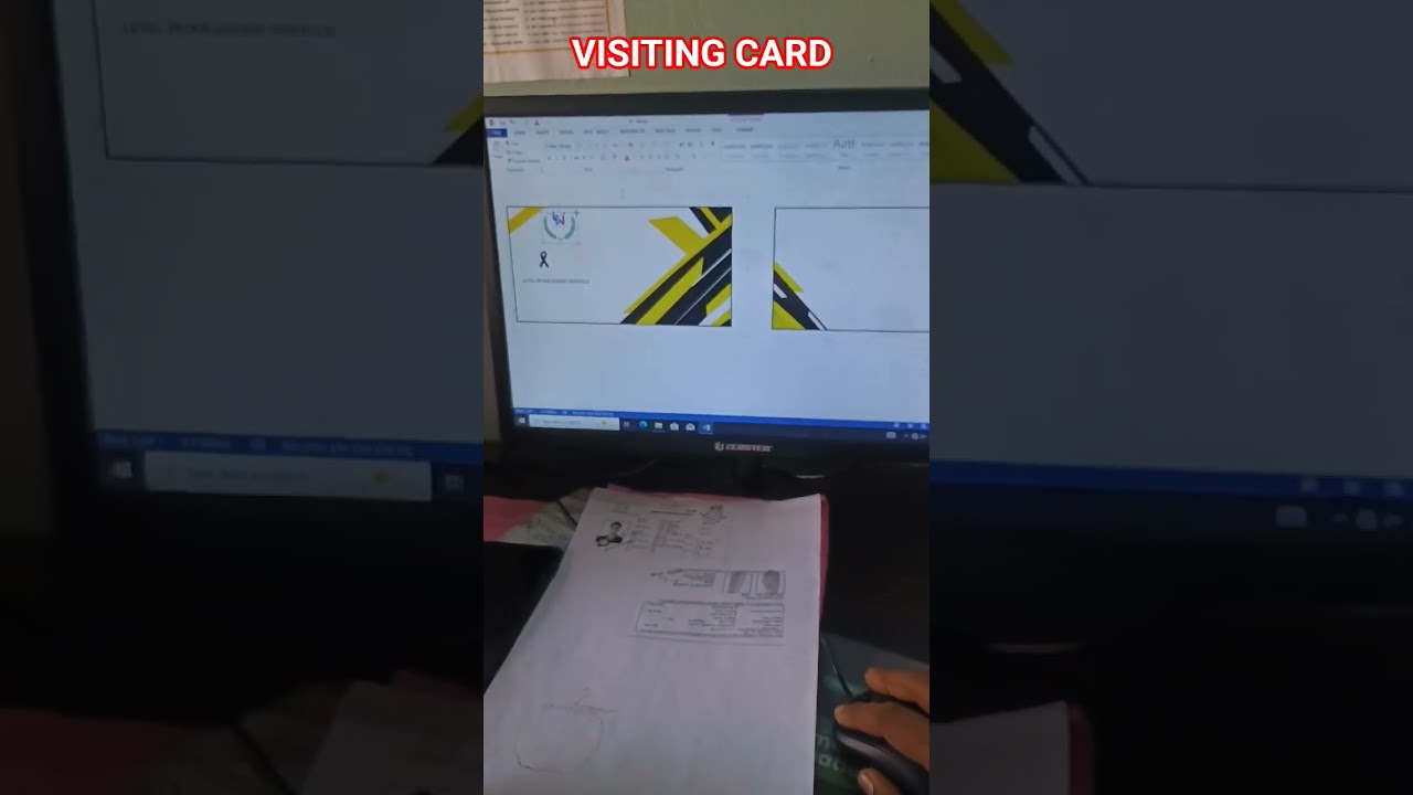Visiting Card Making Practice 💳 | Graphic Design Training at LPW Bariyarpatti