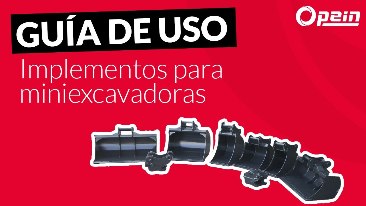 Gu&iacute;a de usos e implementos mini excavadoras 🚀🦾 |Opein