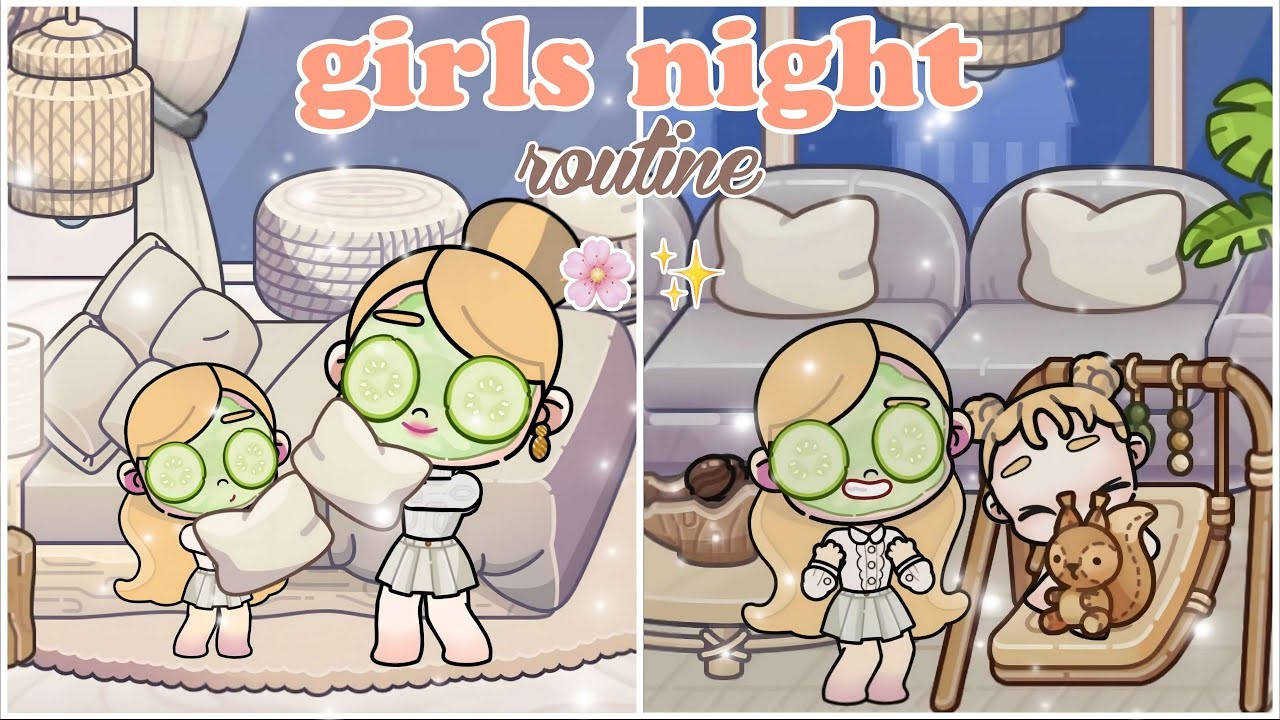 Girls’ Night Routine  🛁🌸| Relaxing in Avatar World