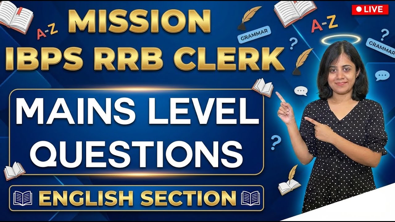 MISSION IBPS RRB CLERK MAINS | DAY - 9 | ENGLISH EXACT EXAM LEVEL QUESTION | BY Ms.KAMALA