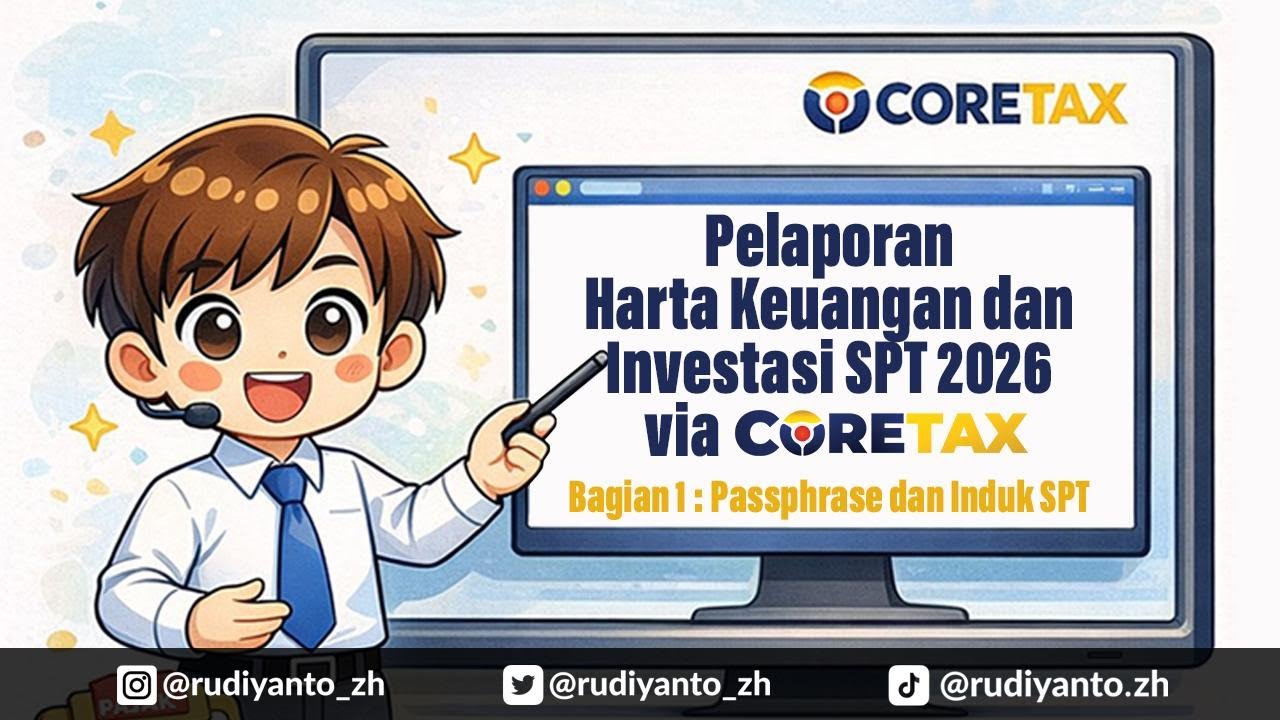 Lapor SPT 2026 via 2026 Bagian 1 Passphrase dan Induk SPT (Pekerjaan, Pekerjaan Bebas, Usaha)