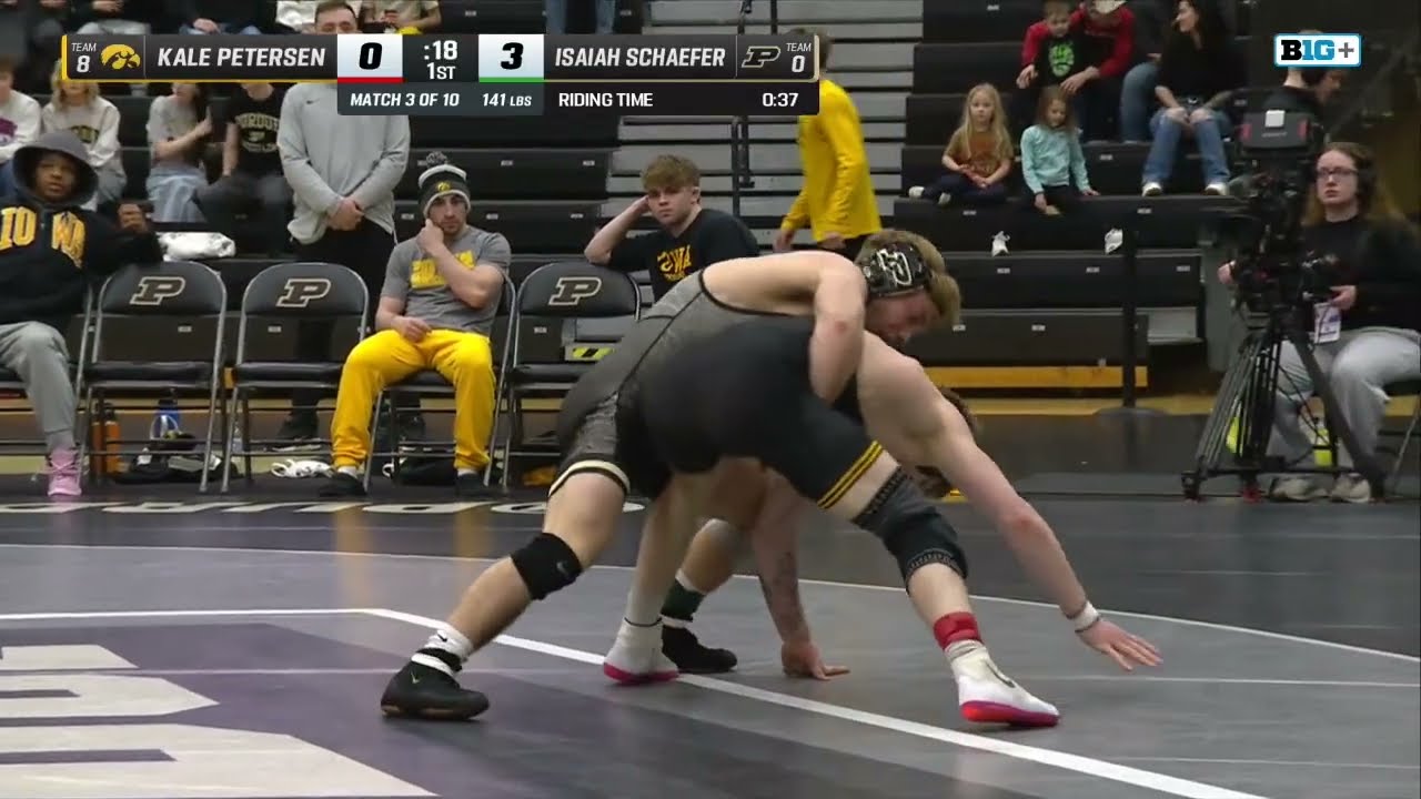 141 lbs: Iowa's Kale Petersen vs. Purdue's Isaiah Schaefer | Iowa Wrestling