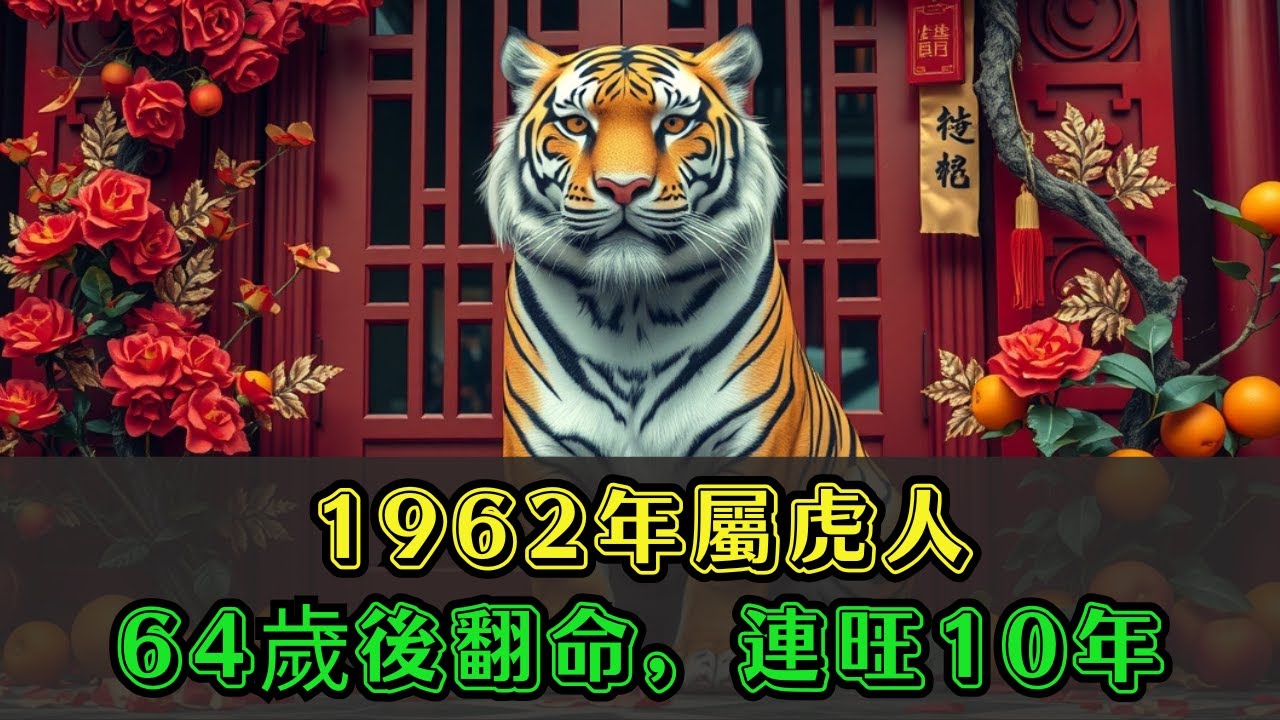 天降祥瑞不是偶然！1962年屬虎人，64歲後正式翻命，連旺10年，錢財自己找上門！#1962屬虎 #壬寅虎 #十年大運 #翻命時刻 #財運爆發 #偏財入命 #貴人運 #2026運勢