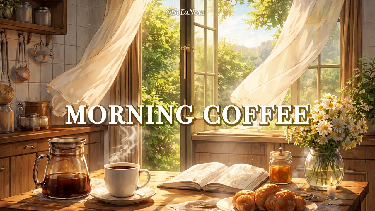 🌤 Relaxing Morning Coffee Playlist for Positive Energy | 틀자마자 기분 좋아지는 감성 카페 음악