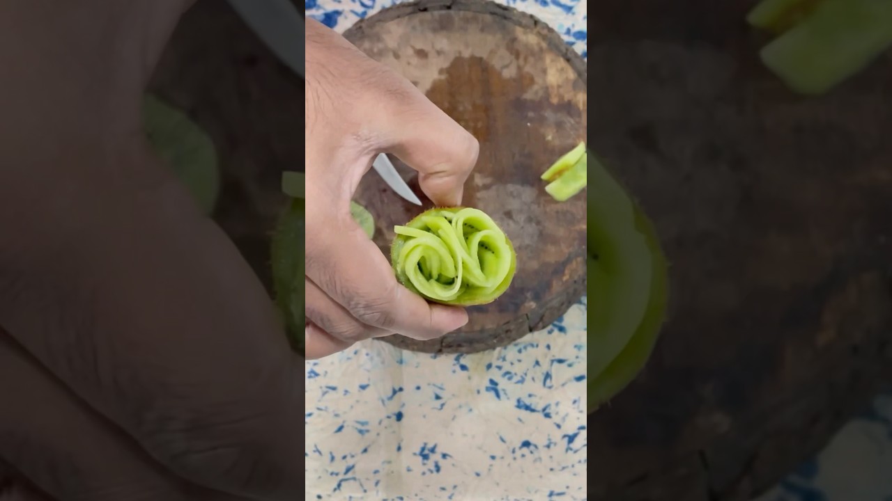 Kiwi rose | simple carving art | #song #music #newsong #live #food #cookoo #kauka #kiwi #kiwii