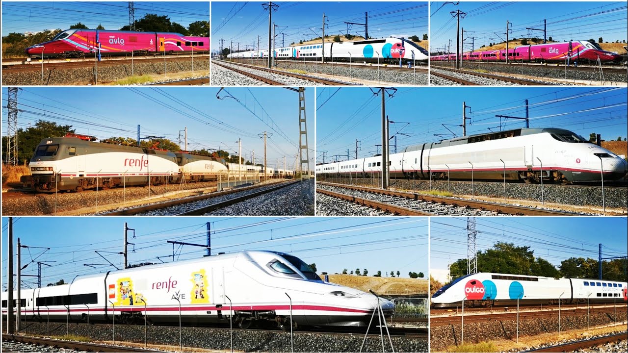 Talgo 252 a contravía , LEGO renfe AVE , Avlo , Ouigo TGV SNCF , Mercancías ... En MERCAMADRID 21:9