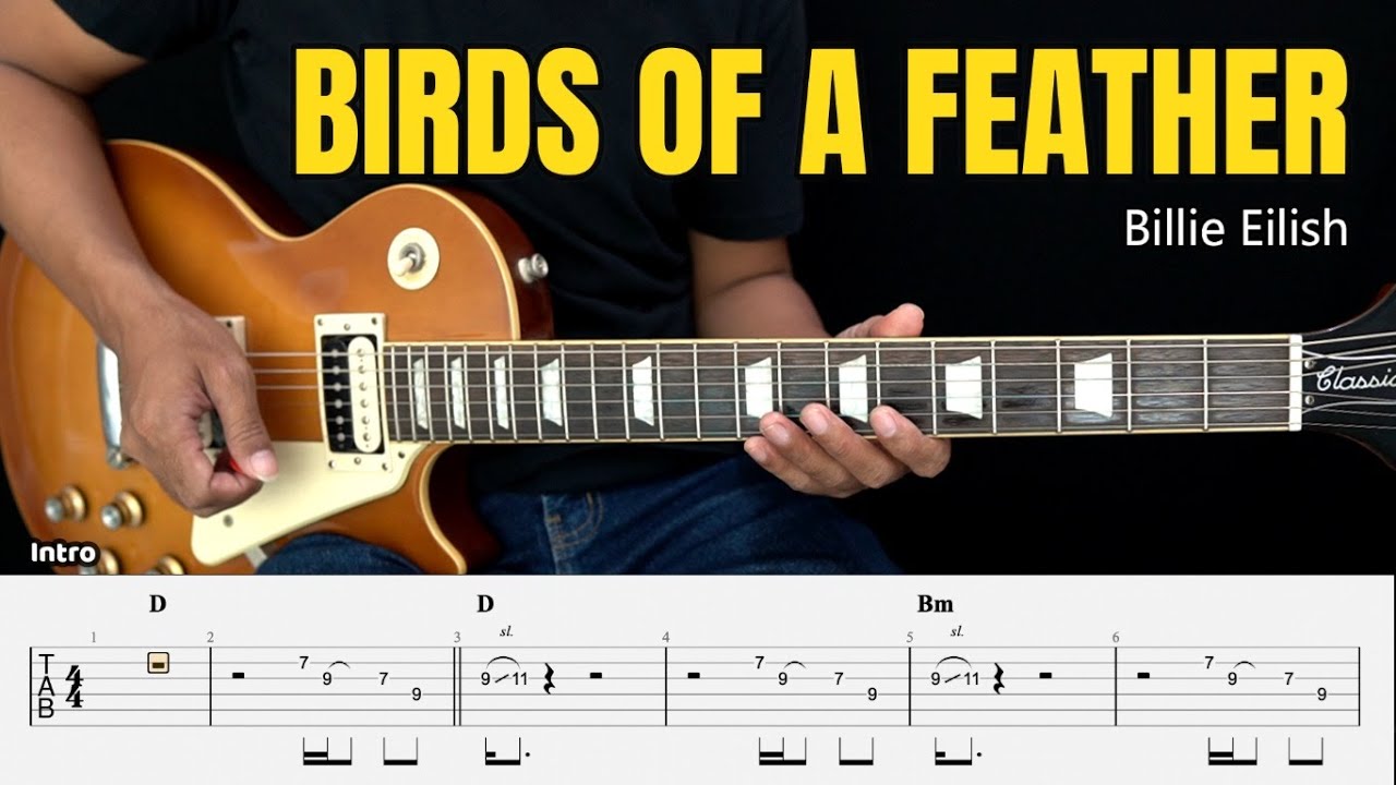 BIRDS OF A FEATHER - Billie Eilish - Guitar Instrumental Cover + Tab