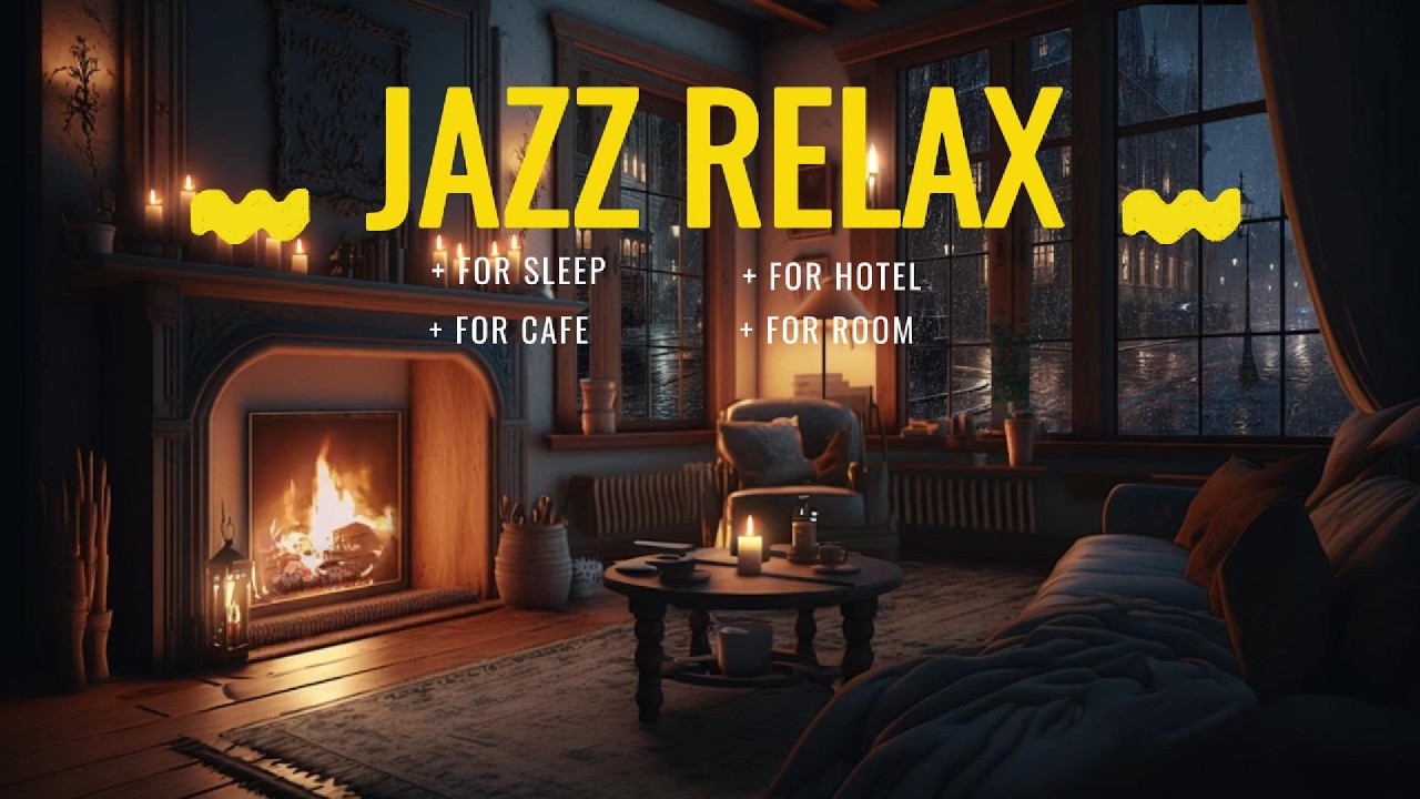 Smooth Jazz & Rainy Night Ambience ☔ Relaxing Jazz Music for Sleep, Study & Cozy Nights