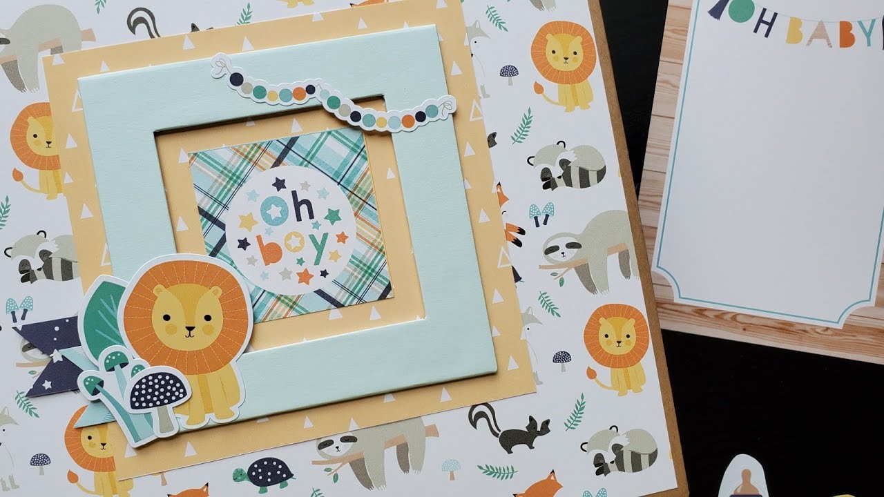 Baby boy mini album walk through/Echo park Hello baby,  it's a boy