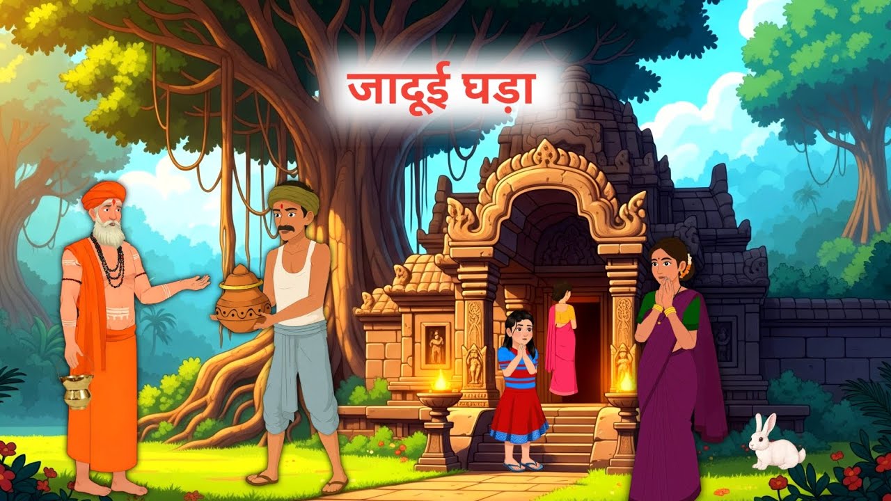 लकड़हारे का भाग्य और विचित्र घड़ा | Kahani | hindi kahani | moral stories | cartoon kahani 