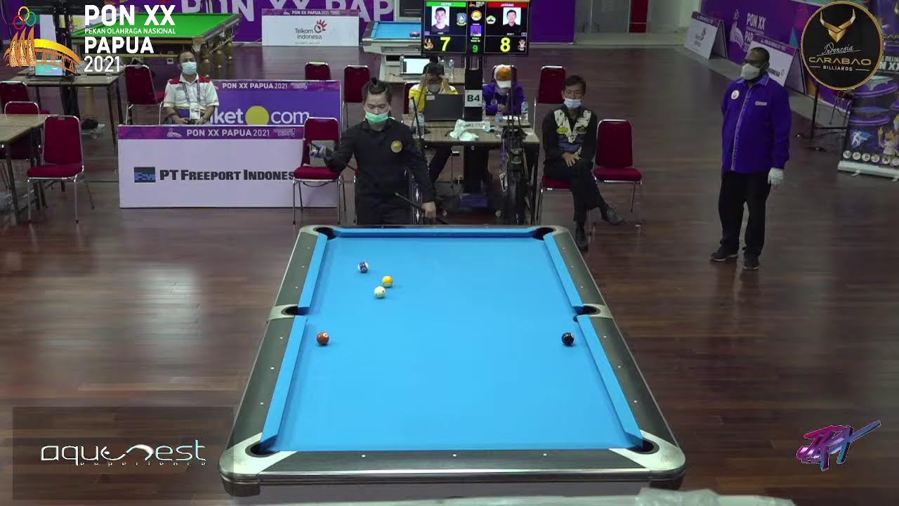 Final 10 Ball Single Putra Pon XX 2021 Papua Andri (Kepri) Vs Ricky Yang ( Jateng )  By Carabao