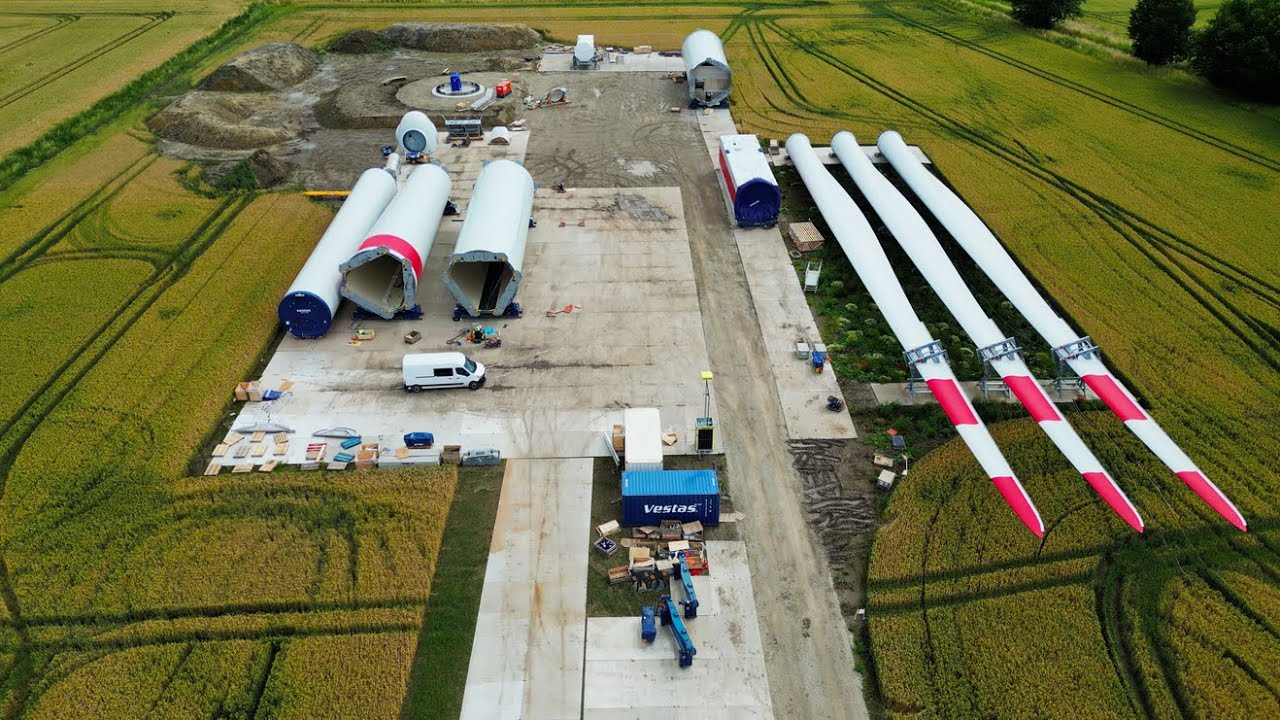 Windpark Münstedt - Die Vormontage
